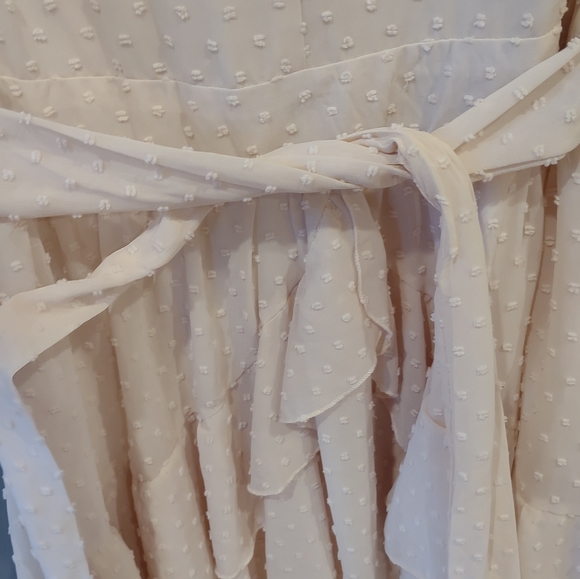 Showpo Small Cream Dress Swiss Dot - Picture 6 of 6